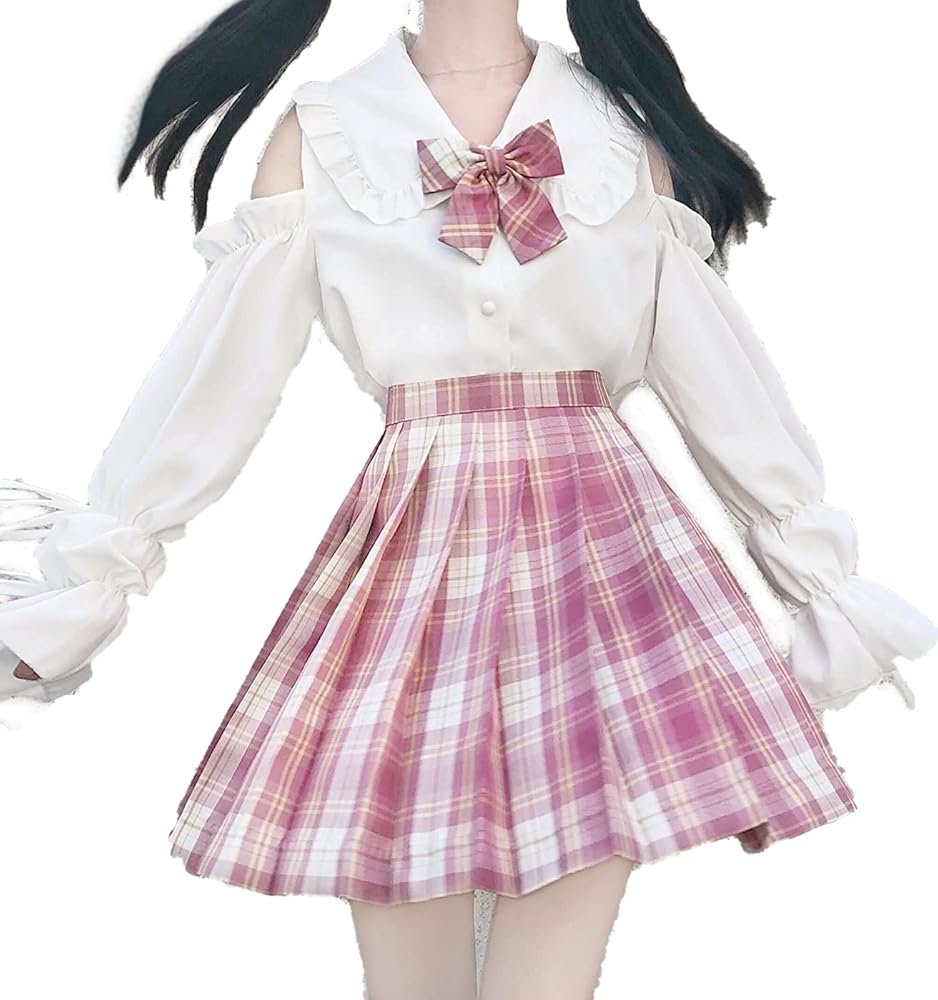 Amazon.co.jp: [CAWILXHA] JK 制服 コスプレ 肩出し セクシー