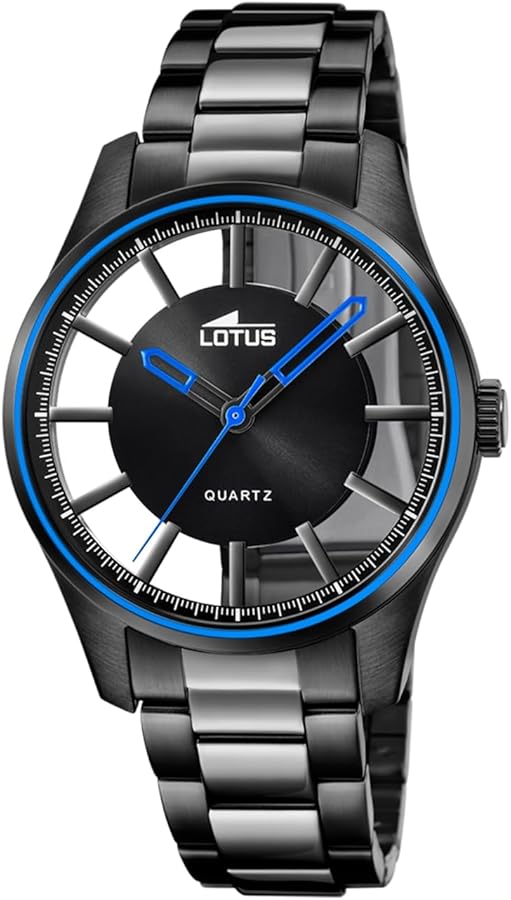 Orologio analogico uomo in quarzo lotus con bracciale in acciaio inossidabile 10