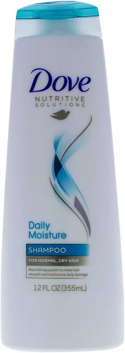 Dove Nutritive Solutions Moisturizing Shampoo for Normal to Dry Hair Daily Moisture Formulated with Pro-Moisture Complex for Manageable and Silky Hair, 12 Oz, Pack of 2