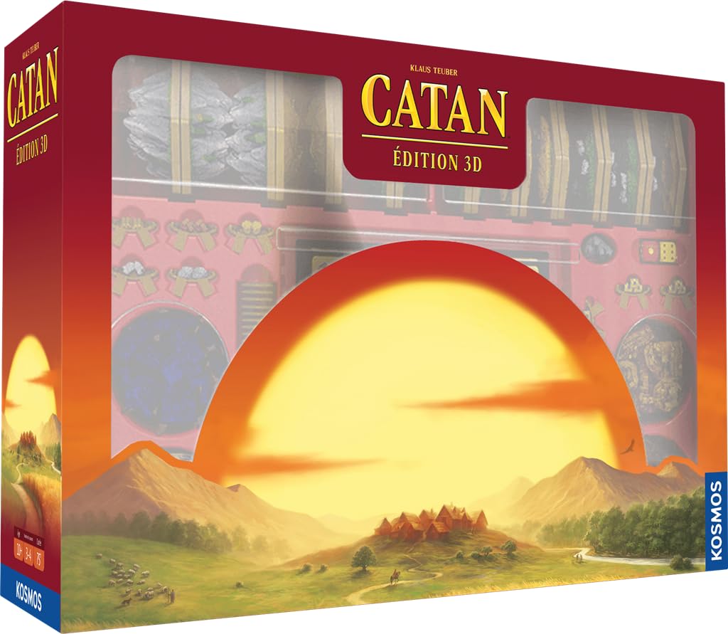 Kosmos – Asmodee – Catan – 3D Deluxe Edition – Gesellschaftsspiele – Strategiespiele – Entwicklungsspiel ab 10 Jahren – 3 bis 4 Spieler – französische Version