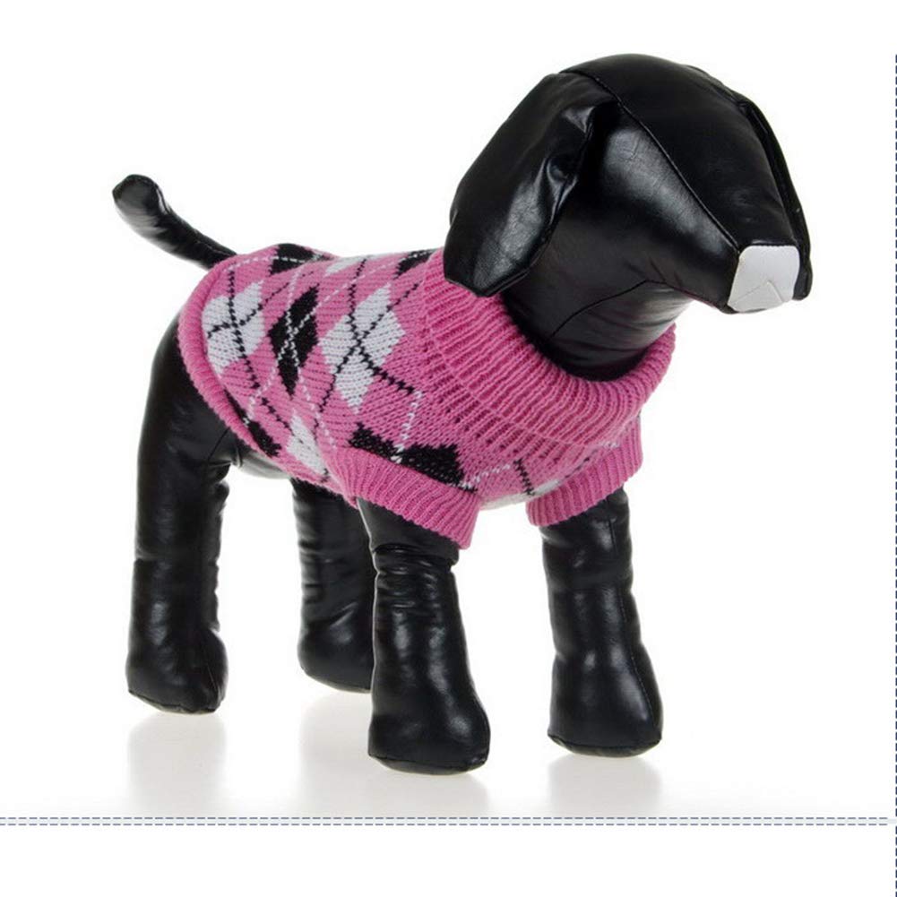 Pull Chien Motif Losanges YAOTT – Sans Manches, Bleu, Taille XL, Pour Petits Chiens