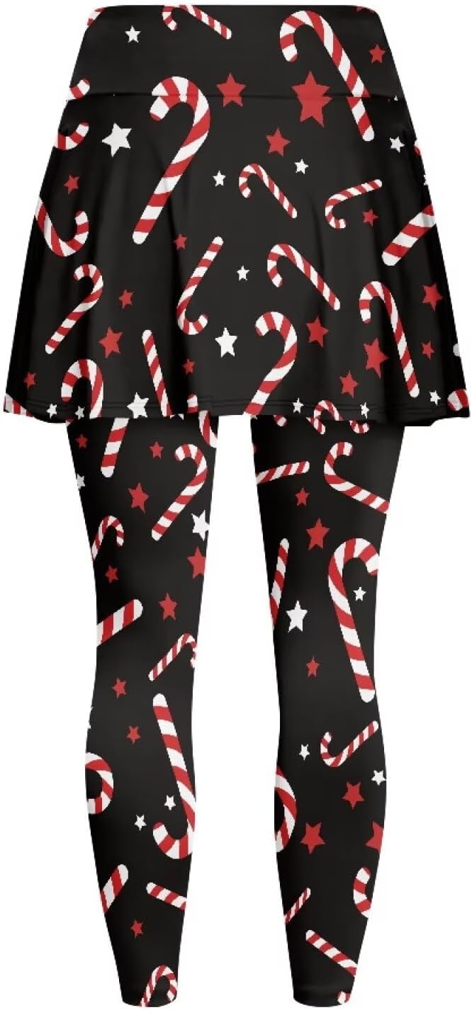 Biyejit Skirted Leggings for Women with Pockets, Tennis Yoga Pleated Skirt with Leggings Modest Active Skorts Leggings