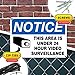 This Area is Under 24 Hour Video Surveillance Sign, 10x14 Inches, Rust Free .040 Aluminum, Fade Resistant, Made in USA by My Sign Center