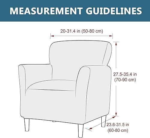 Miniatura 7 de XMAYODS Fundas para sillas de bañera para sillones, funda para silla de club, fundas de respaldo de alas, fundas de sofá de alta elasticidad, fundas