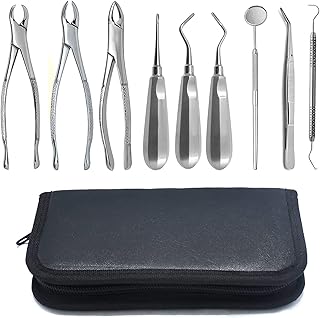 G.S 9 PCS Basic Dental EXTRACTING Extraction Forceps Elevators Set KIT