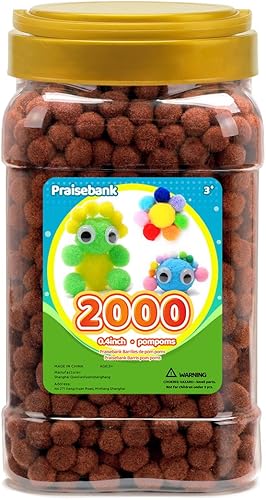 Vista 98 de Praisebank Pompones rojos, 90 unidades, 1.5 pulgadas, perfectos para artes y manualidades