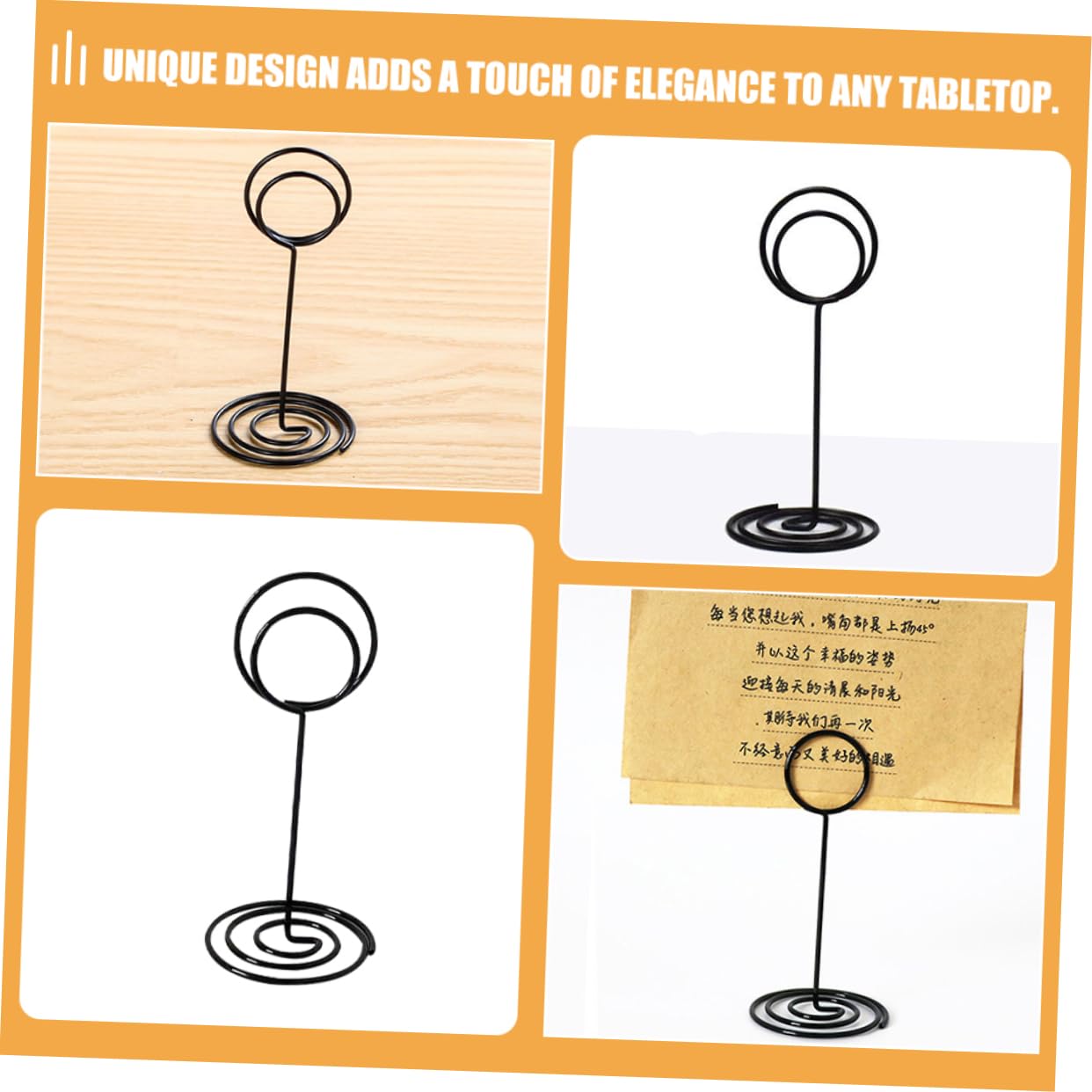 TOPPERFUN 60pièces Porte-Cartes De Table pour Mariage Support Photo Décoratif pour Numéros De Table Et Cartes De Nom Accessoire Polyvalent pour Événements Et Célébrations