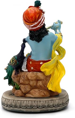 Miniatura 9 de Estatua hindú de Dios Señor Krishna – 4.3 pulgadas de alto, ídolo indio Krishna, escultura india, boda, baby shower, regalos de retorno, regalos de