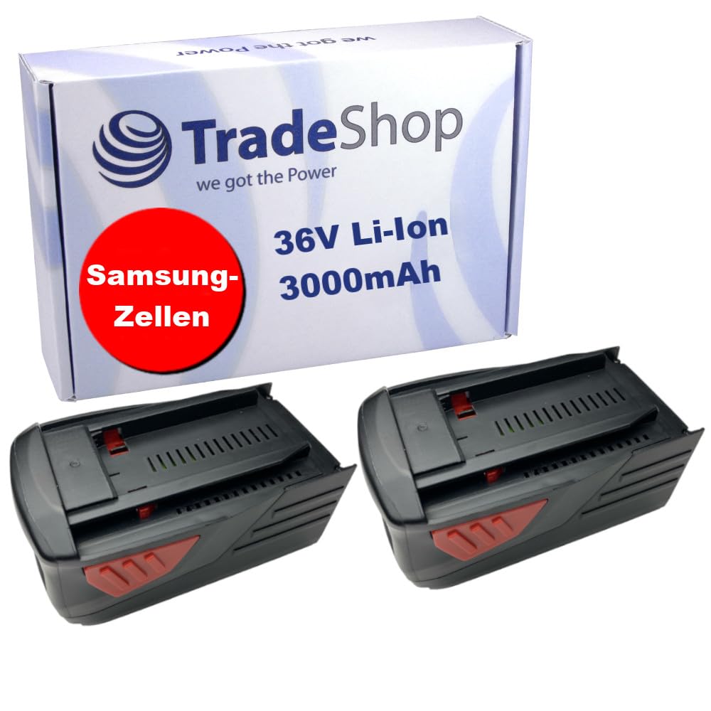 2 baterías de ion de litio de alto rendimiento, 36 V/3000 mAh para Hilti TE6A TE-6A TE-6A TE7A TE-7A TE-7A TE-7-A Taladro Taladro Taladro inalámbrico equivalente a B36 B-36 B-36-V B36 Battery
