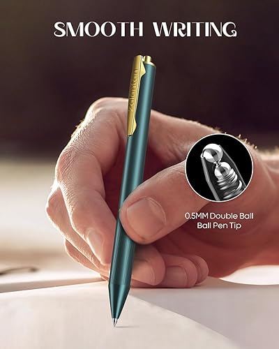 Miniatura 3 de Bolígrafos Zalantan 0.5MM retráctiles de gel metálico, bolígrafo elegante de metal premium, cañón agradable, bolígrafos de escritura suave, tinta
