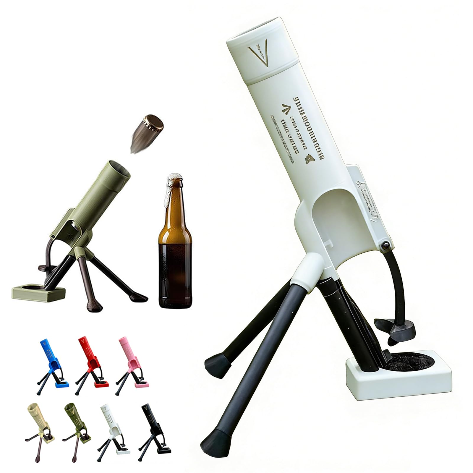 Flaschenöffner Mörser, Bierflaschen Bieröffner Mörser Öffner, 51mm Beer Bottle Mortar Opener Bierflaschenöffner, Dekoration für Zuhause, Bar, Vatertagsgeschenk