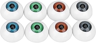 Lurrose 8PCs Halloween Scary Eyes, 4Pair Hollow Plastic Eyeballs Halloween Skeleton Eyeballs for Halloween Party Props Costume Supplies