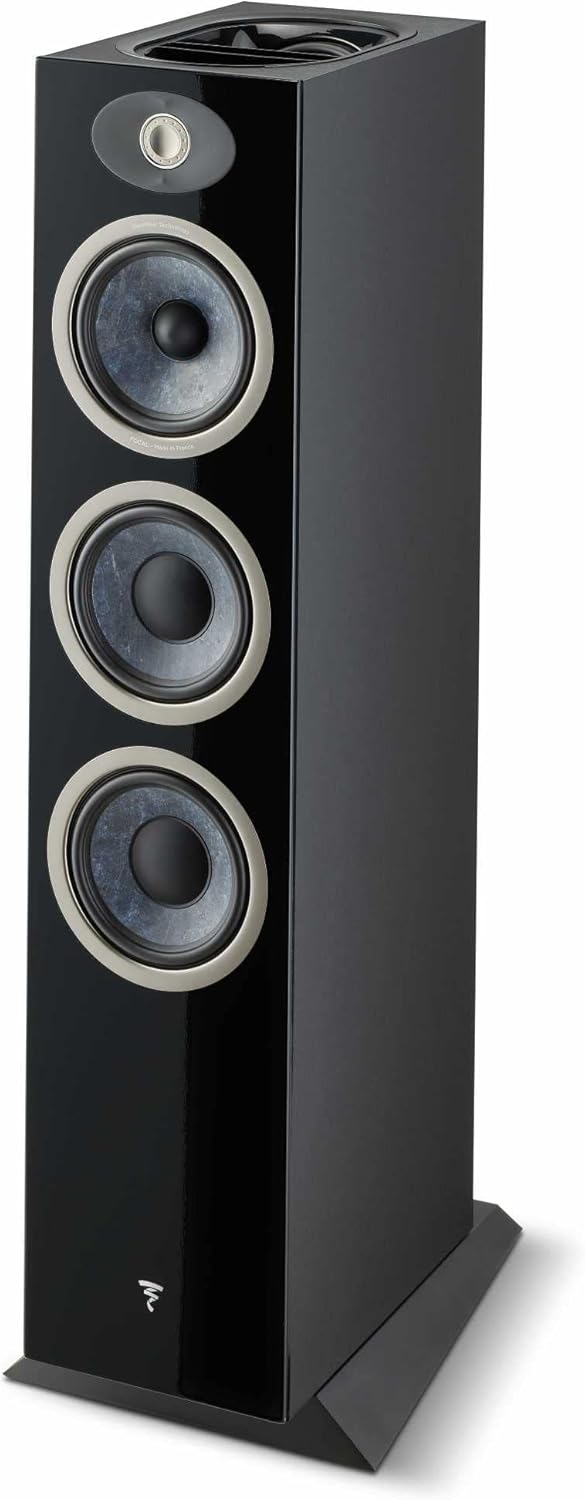 Focal Theva N°3-D - Dolby Atmos® Compatible 3-Way Floorstanding Loudspeakers with 6.5-Inch Drivers, Sold Individually, Black - FTHEVAN3BK-D
