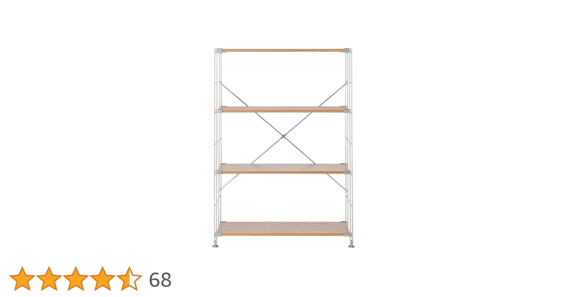 Amazon｜無印良品 ステンレスユニットシェルフ オーク材棚セット