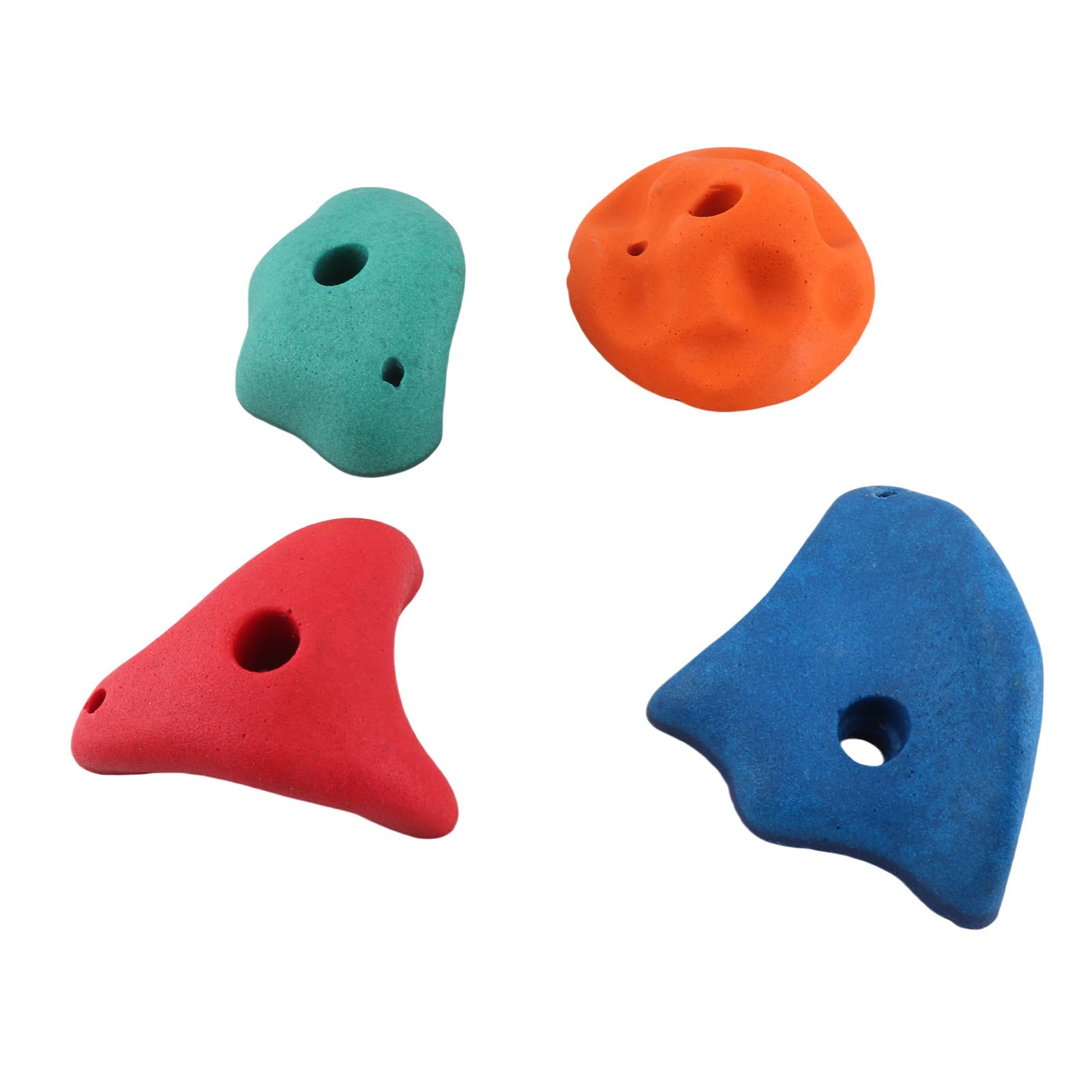 POENVFPO Presas de Escalada, Empuñaduras de Pared de Roca para Escalar de Fibra de Resina Multicolor con Esquinas Redondas y 5 Formas únicas, para Escalada de Niños en Interiores y