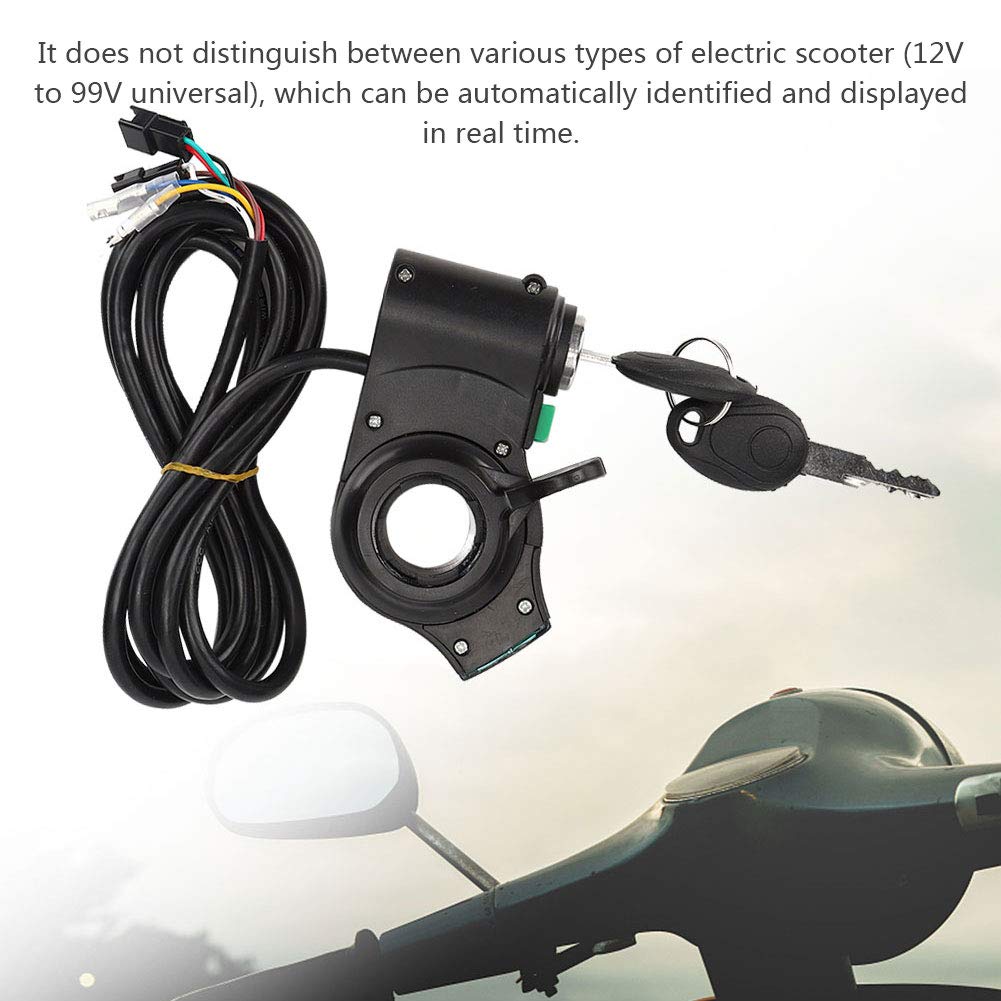 Keenso Motorcycle Handlebar Switch, Thumb Lock for Electric Scooters Throttle Grip Accessories, Black Modification for Riders, Cruising, City Commuting, Long Trips image 2
