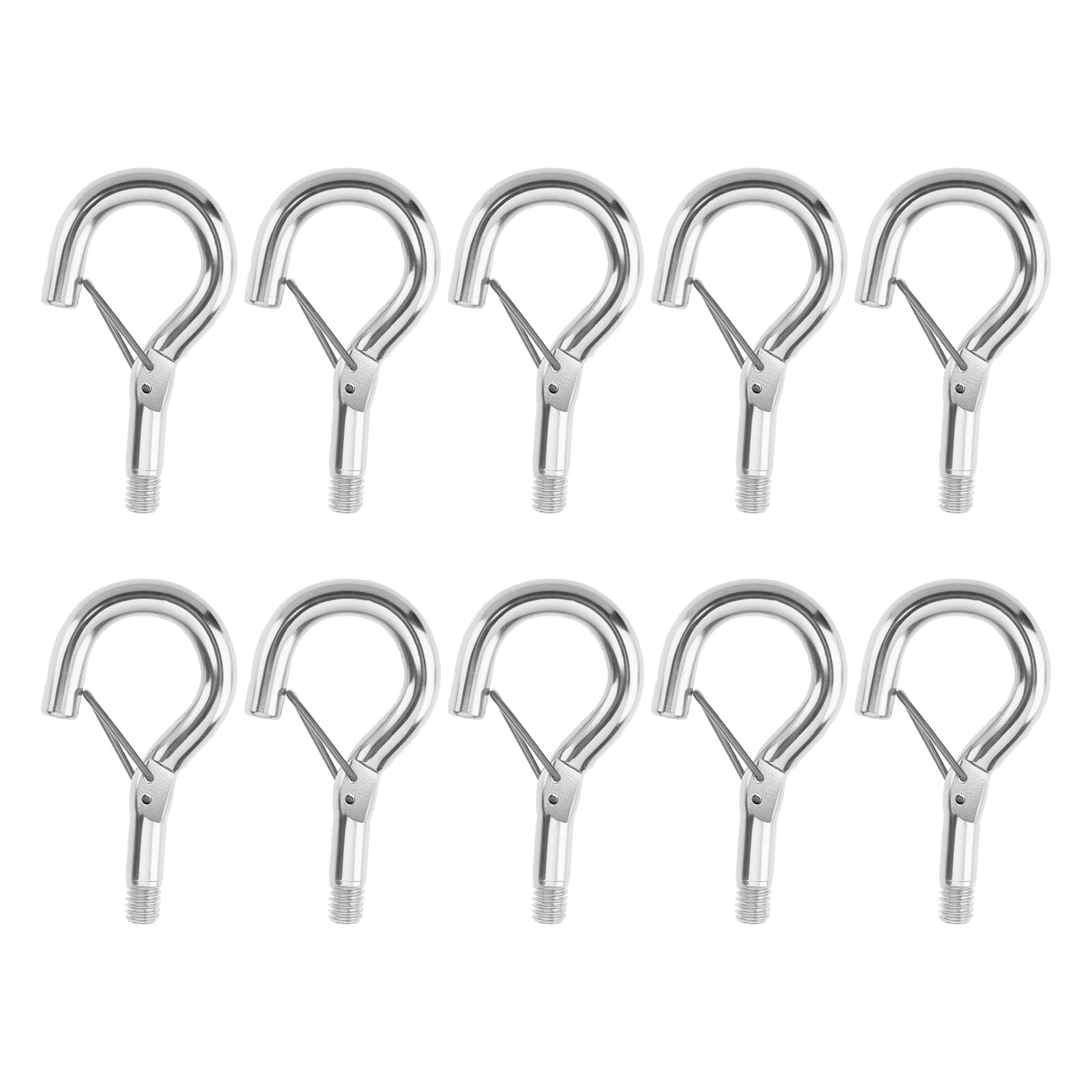 eMagTech 10pcs M5 Screw Hanging Hook with Spring Buckle Eye Hook for Most Coupling Components with Metric Internal Threads