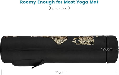 Miniatura 4 de Gonex Bolsa para esterilla de yoga, soporte para esterilla de yoga con cremallera completa, bolsa de transporte para mujeres y hombres con 2