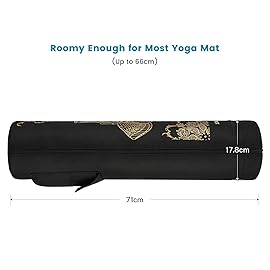 Gonex Yoga Mat Bag, Yoga Mat Carrier Full-Zip Exercise Yoga Mat Carry Bag for Women Men with 2 Multi-Functional Storage Cargo Pockets Extra Wide Adjustable Shoulder Strap