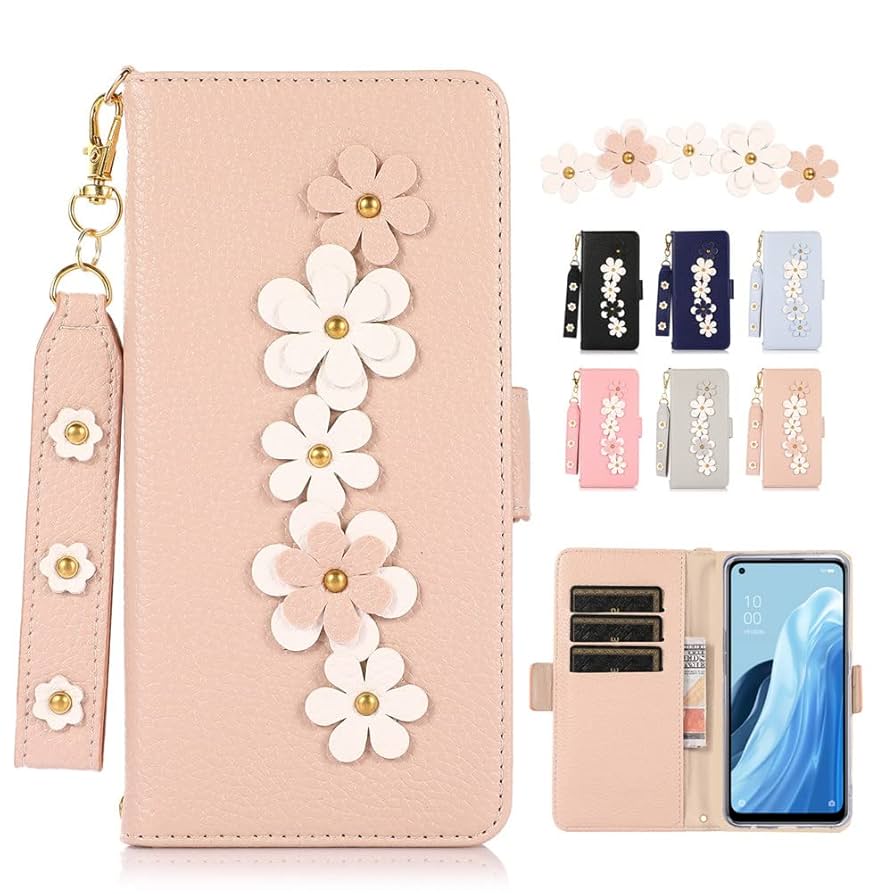 Amazon.co.jp: OPPO Reno7 A ケース 手帳型 Reno9 A ストラップ