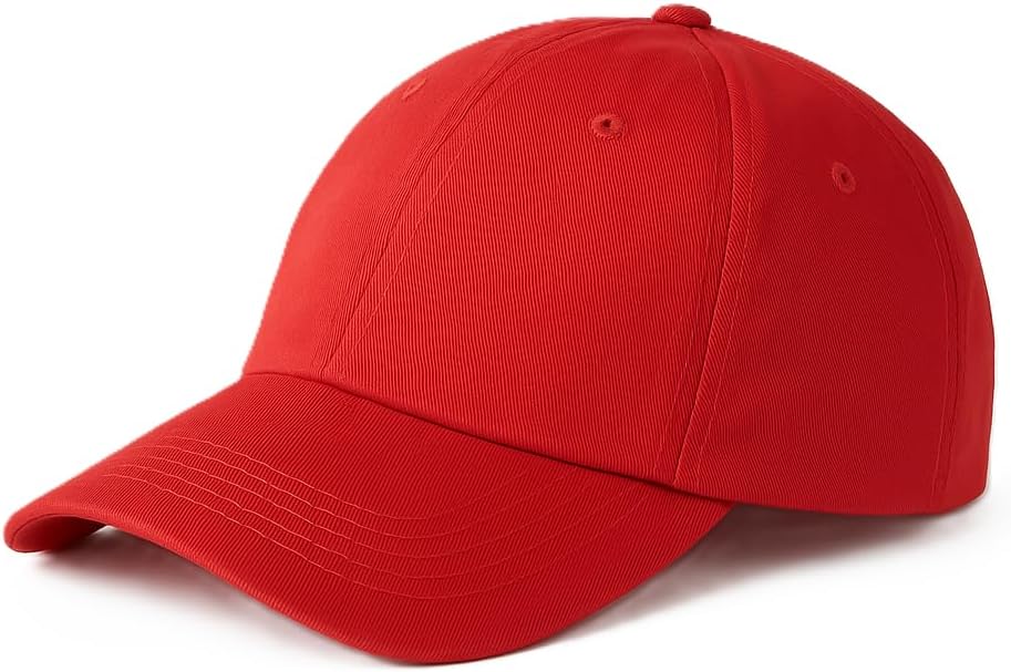Baseball Cap Adjustable Size 100% Cotton Caps for Running Workouts & Outdoor Activities All Seasons