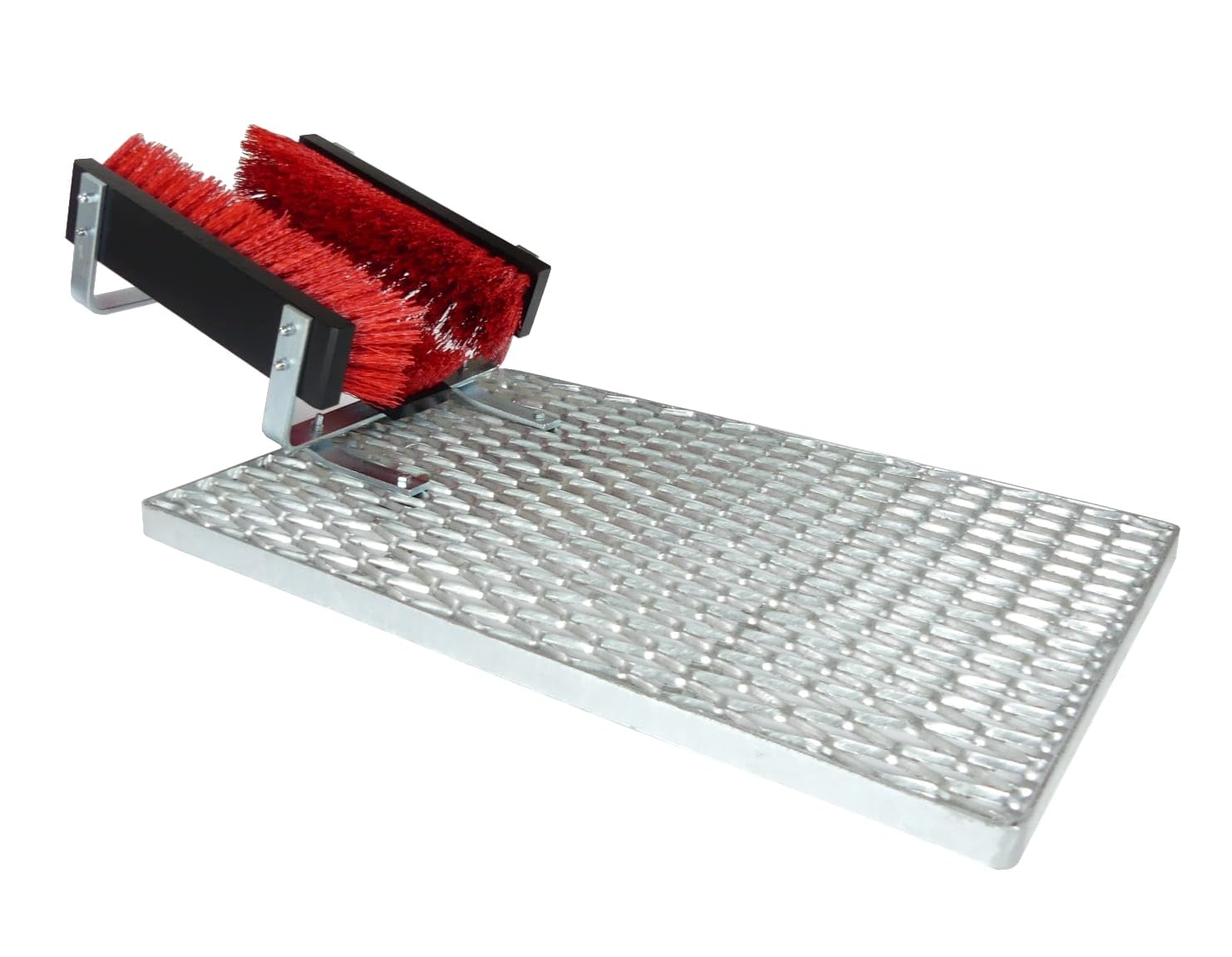 Grattoir à Chaussures extérieur avec 3 brosses – Nettoyeur de Chaussures Robuste en Acier, paillasson antidérapant sans Fixation, idéal Chantier, Atelier, entrée