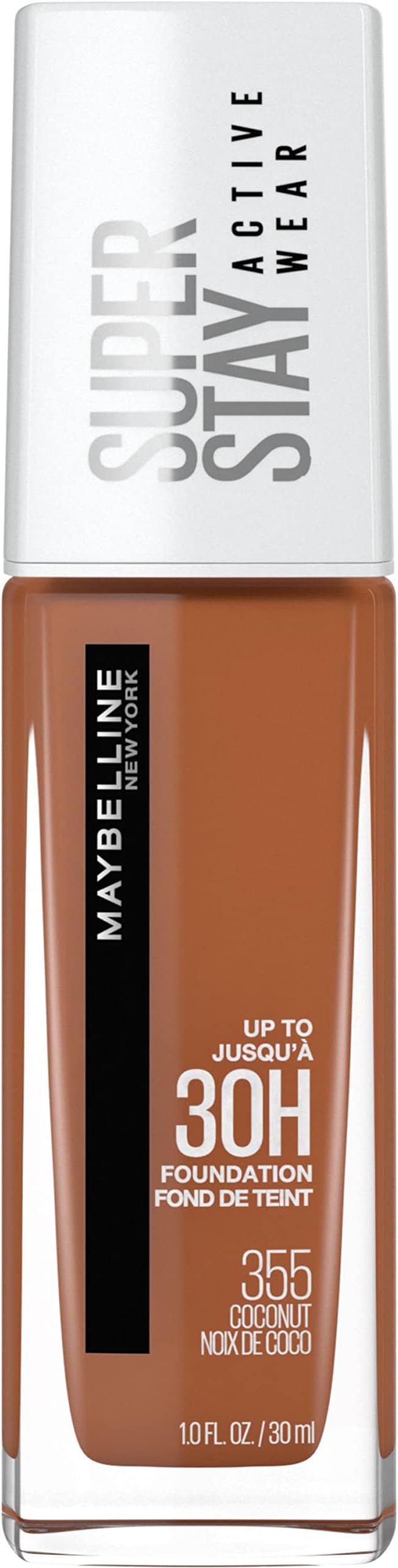 Super Stay Full Coverage Liquid Foundation Active Wear Makeup, Up to 30Hr Wear, Transfer, Sweat & Water Resistant, Matte Finish, Coconut, 1 Count
