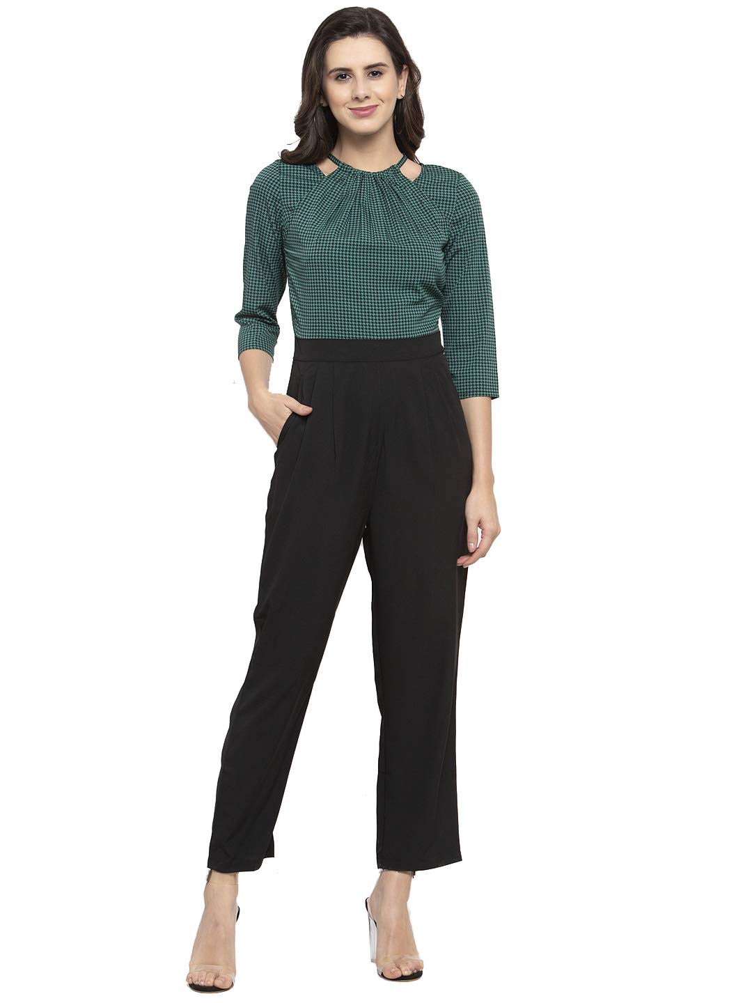 Magnetic DesignsGreen houndstooth jumpsuit