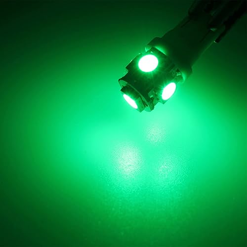 Miniatura 7 de Bombillas LED verdes 194 T10 W5W con PC195 PC194 PC168 Twist Lock Socket 168 Panel Gauge Instrumento Cluster Bombillas Dash 12V Extremadamente