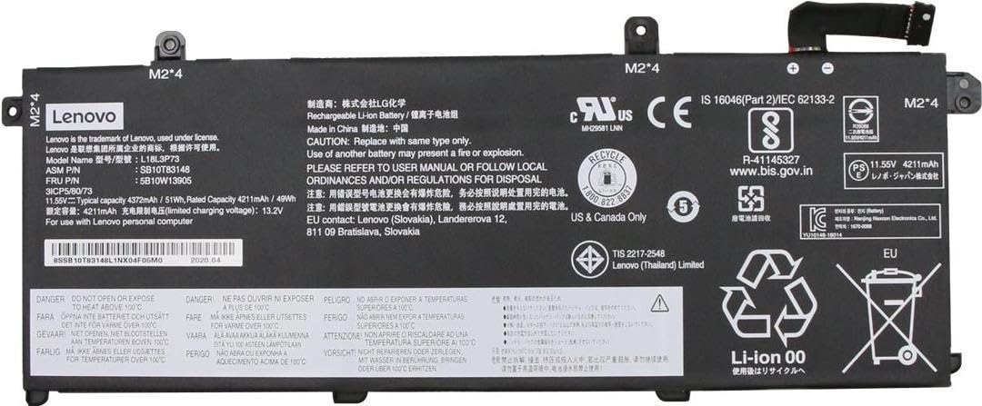Lenovo 5B10w13905 Laptop Spare Part Battery