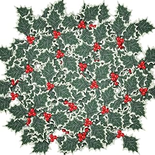 20 Pieces Artificial Holly Leaves with Berries Christmas Leaves Decoration Christmas Simulation Holly Berries Leaves for Crafts Holly Wreaths Christmas Wreath Decorations for Xmas Cake Toppers Craft