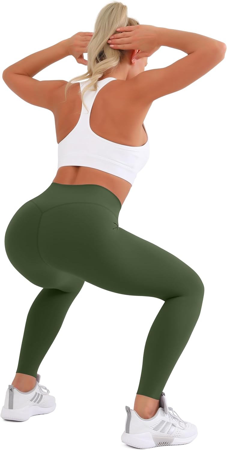 High Waisted Leggings for Women Buttery Soft Tummy Control Capri Yoga Pants for Workout Athletic Plus Size - Image 5