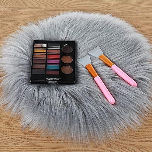 HLZDH faux fur soft fluffy single sheepskin stule Style Rug, Faux Fleece Chair Cover Seat Pad Soft Fluffy Shaggy Area Rugs For Bedroom Sofa Floor (60 X 90 CM Black)