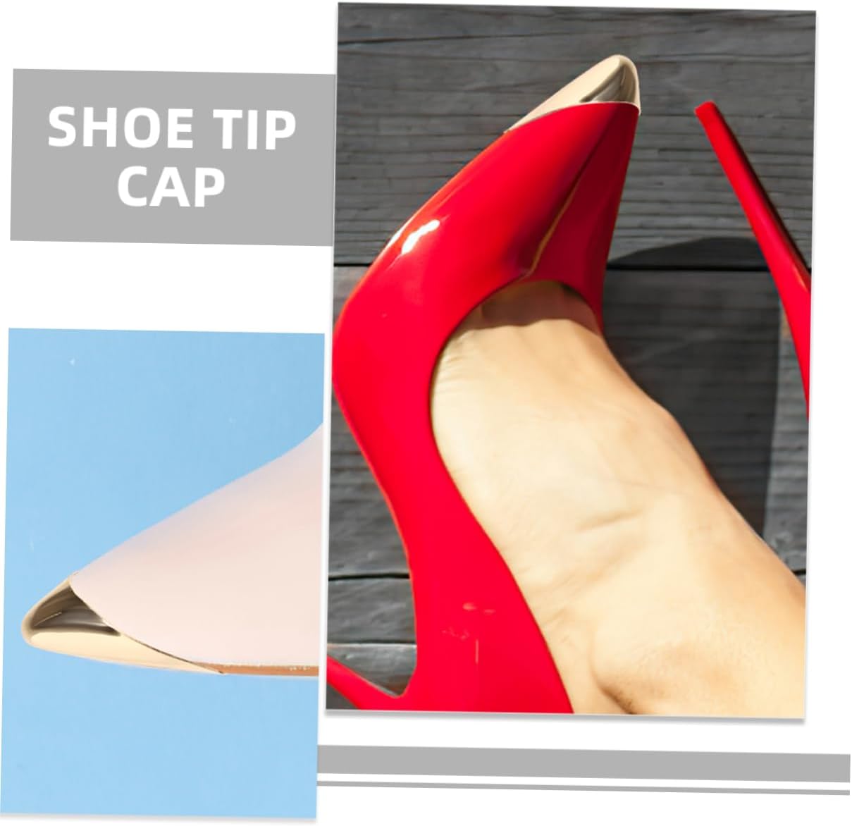 6pairs Decorative Toe Caps for High Heel Protection Stylish and Shoe Tip Protectors Gold Silver and Black for Weddings and Parties