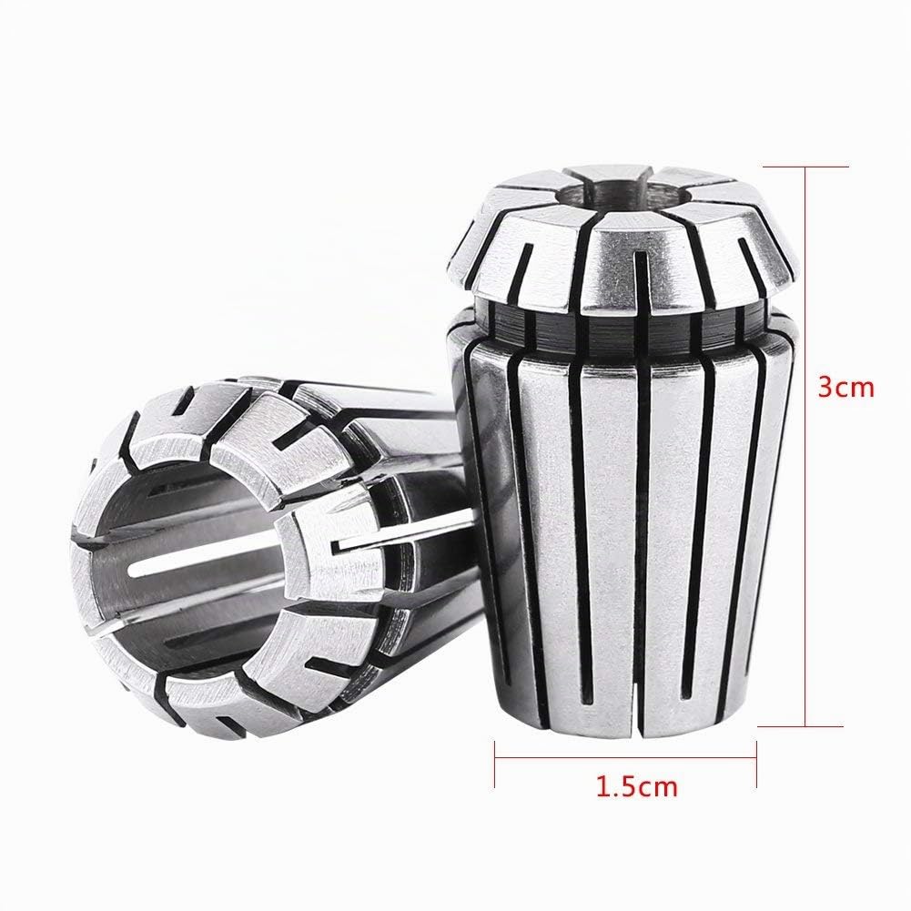 10 Pièces/ensemble ER20 ER11 Jeu de Pinces pour Outil de Tour de Fraisage de Gravure CNC 3mm 1/8" 4mm 5mm 6mm 1/4" 8mm 10mm 12mm 1/2"