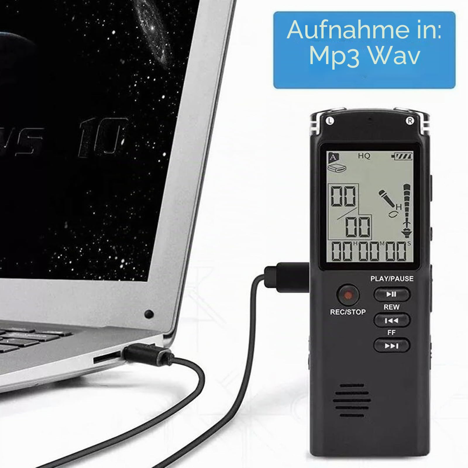 BODYA 8 GB Ghost Hunting EVP Voice Recorder Paranormale Ausrüstung Spirit Digital Voice Box mit Kopfhörer und Mikrofon