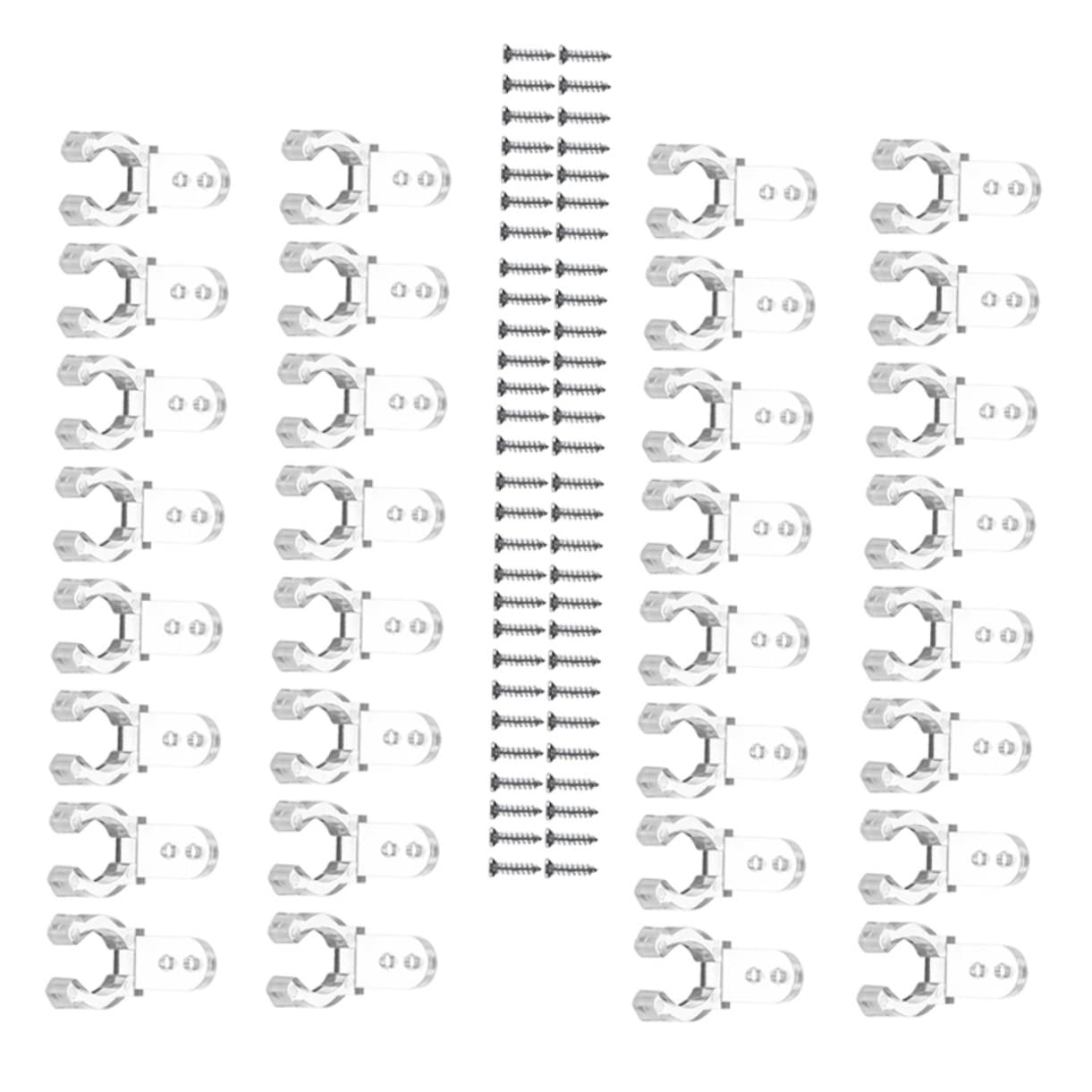 ULDIGI 200pcs Led Light Tube Mounting Clips Neon Rope Light Fixing Clamps Plastic Attachment Fixing Clips