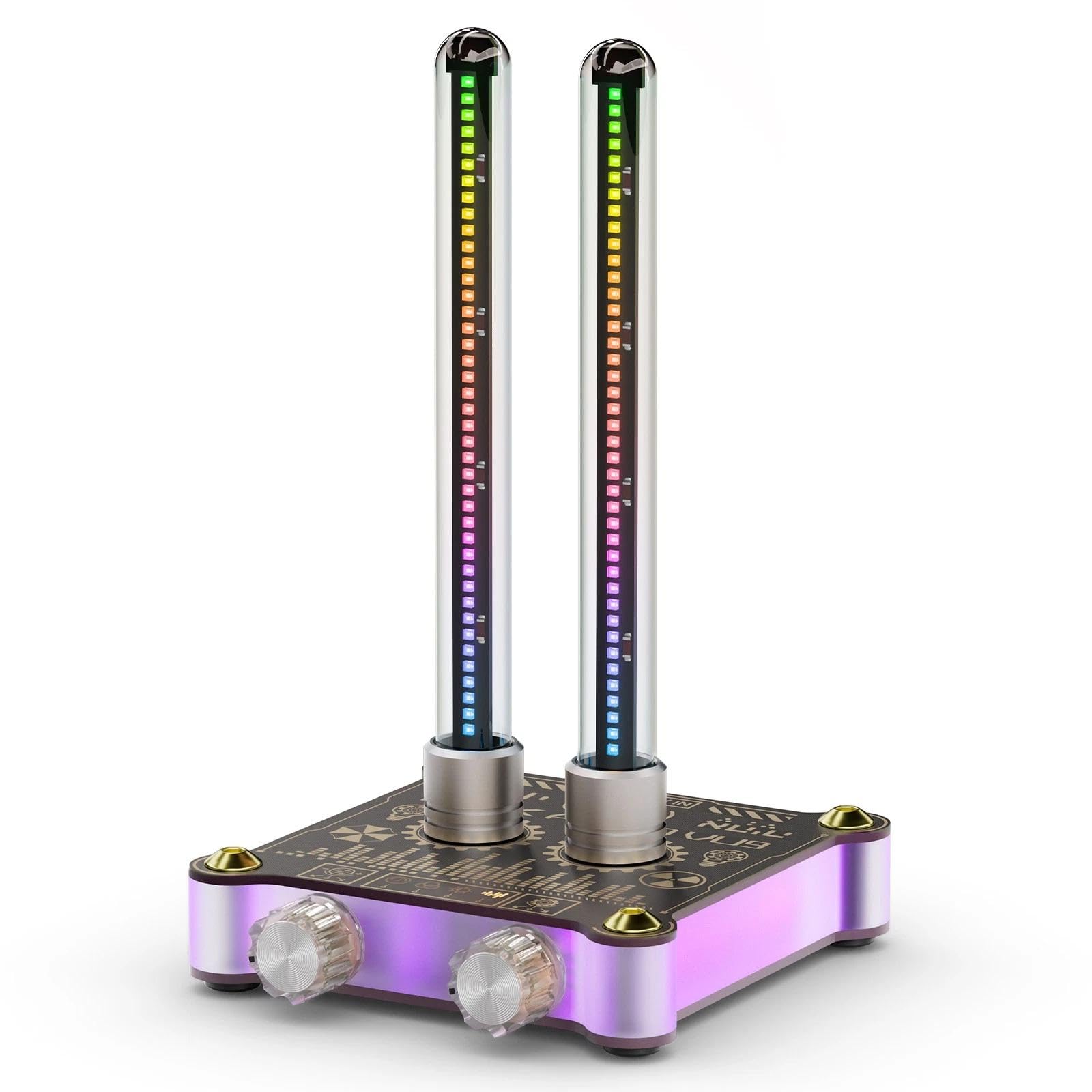 Nobsound RGB LED Tube Musik Spektrum Rhythmus Licht Retro Sound Level Meter Mic Pickup für Home Stereo System Desktop Geschenk, mit Empfindlichkeitseinstellung