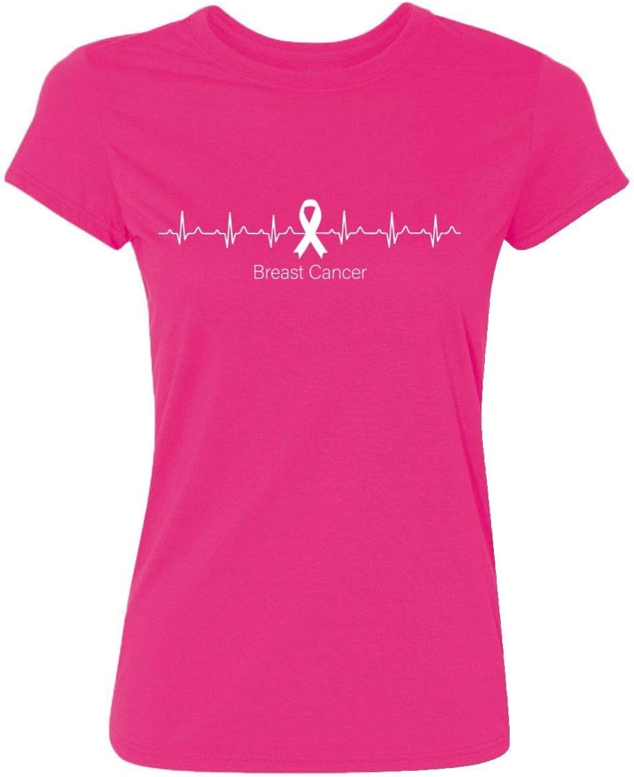 KropsisHeartbeat Ribbon - Breast Cancer Awareness Women's T-Shirt