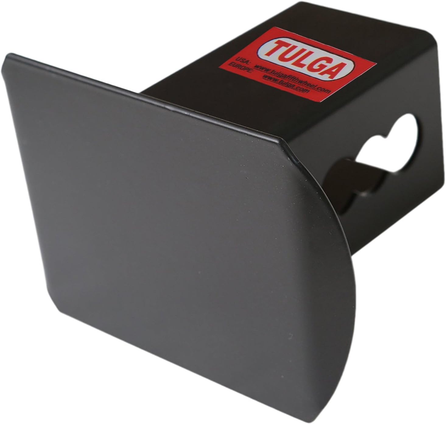 Tulga Fifth Wheel Co Steel Hitch Cover Black Matte Blank Tube Metal Trailer Towing Hitch Cover for 2" Receivers