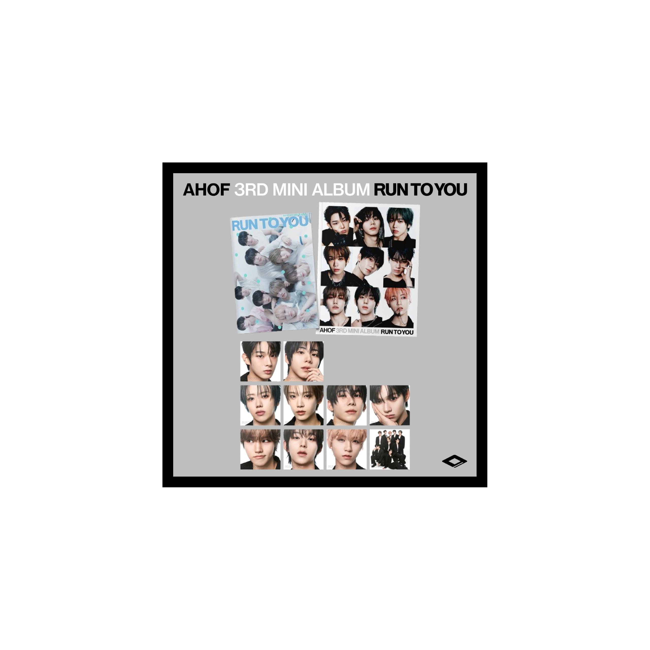 (Juego de 12 versiones: 2 álbumes de fotos + 10 digitales) AHOF RUN TO YOU 3er mini álbum con seguimiento