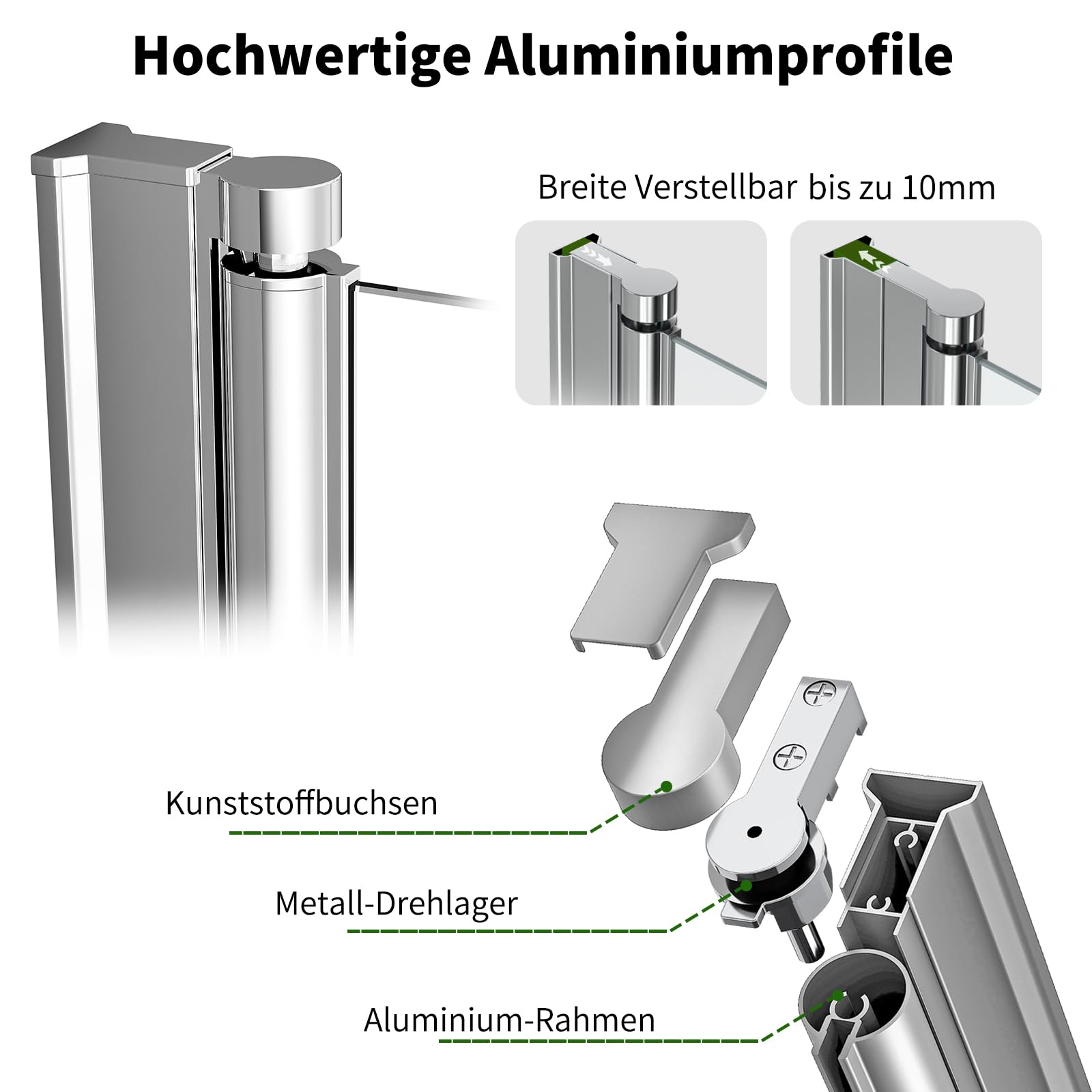 Duschkabine Falttür mit Seitenwand 90x70 cm Eckeinstieg Dusche Rahmenlos Duschabtrennung Eckdusche aus 6mm ESG Sicherheitsglas mit Nano-Beschichtung, Höhe 195 cm