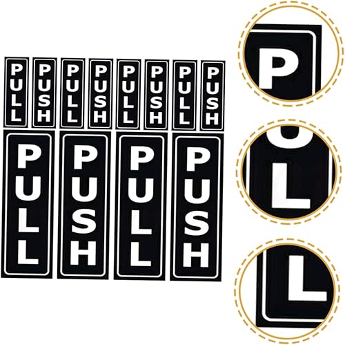 Miniatura 8 de OSALADI 6 Sets Pull Push Wall Push Door Sign Wall Marker Door Sign Self Adhesive Shop Window Push Sign Store Push Signs Glass Doors Push Signs