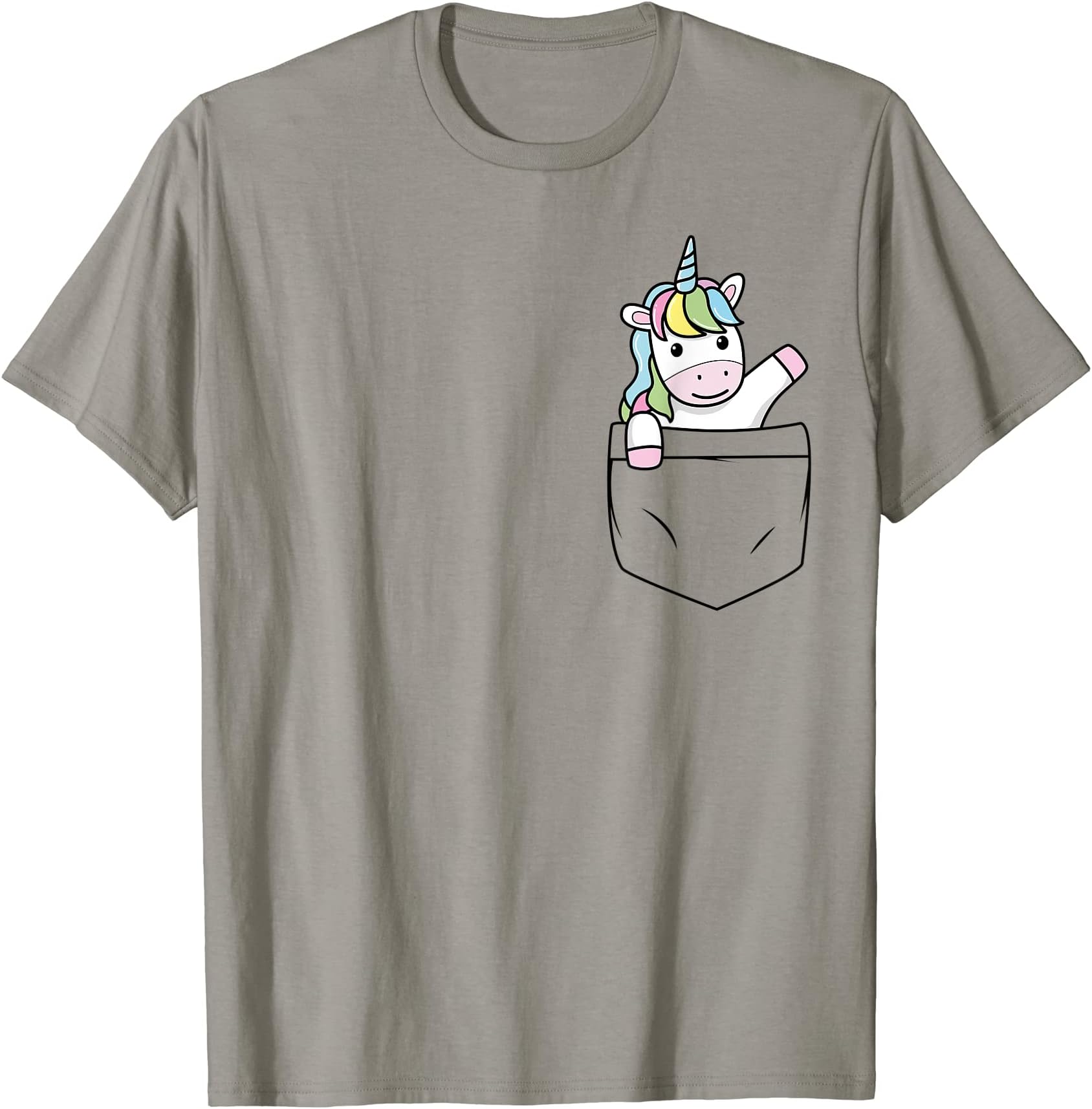 Cute Unicorn - Animals lovers outfitUnicorn in Pocket T-Shirt