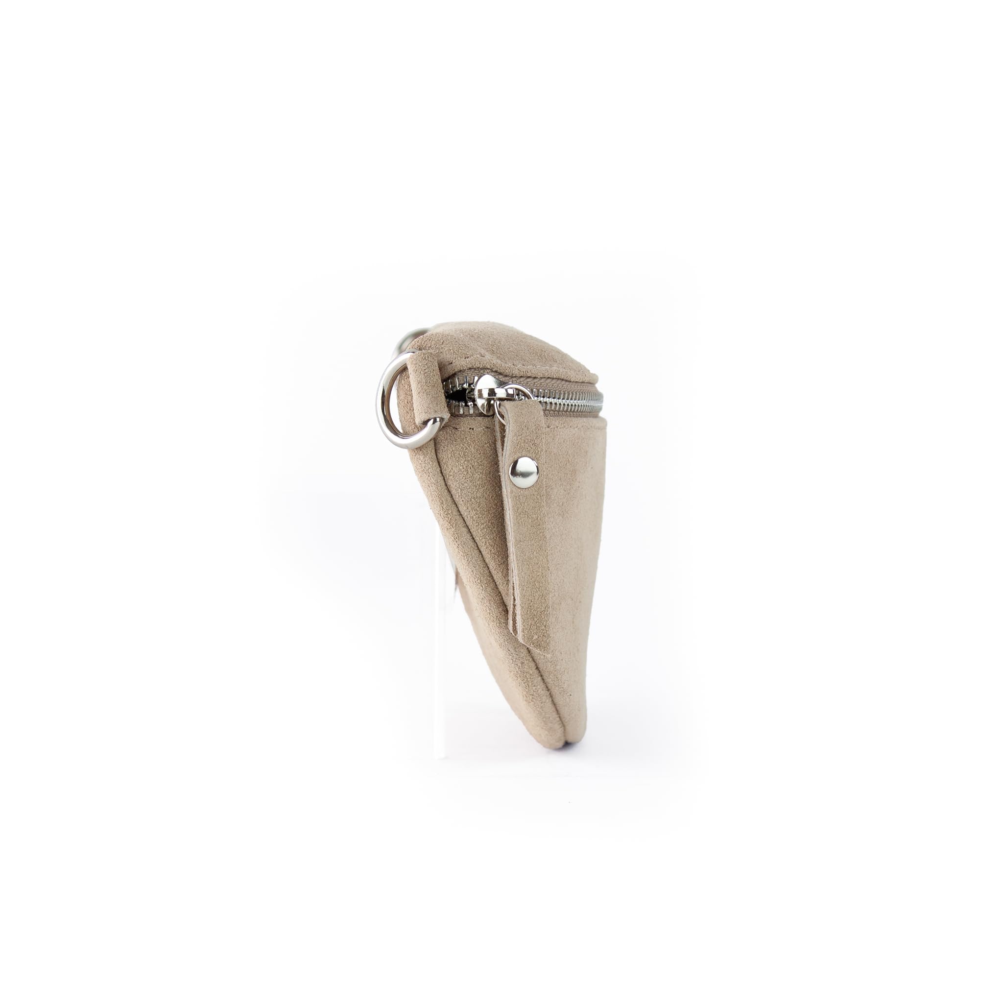 Bauchtasche aus Veloursleder, Wildleder Bauchtasche, Festival Tasche, Cross Body Tasche, Gürteltasche, Geschenk (Beige, S)