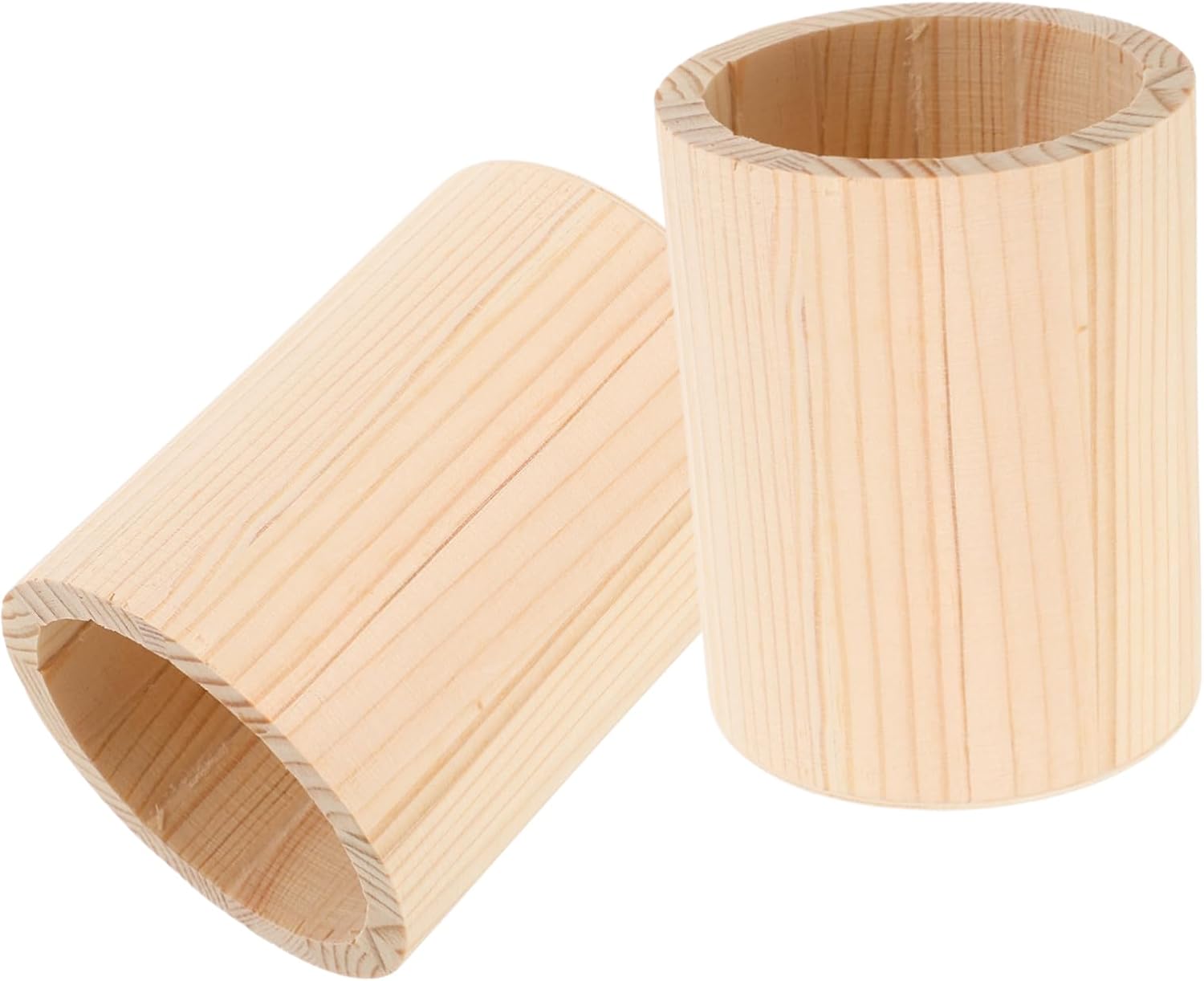 TOPBATHY Pack of 6 Wooden Case Cup Artistic Pencil Case Organiser for