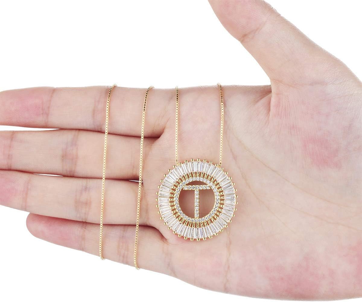 COTTVOTT Charms Initial Letter Pendant Necklace Stud Earrings Set for Women