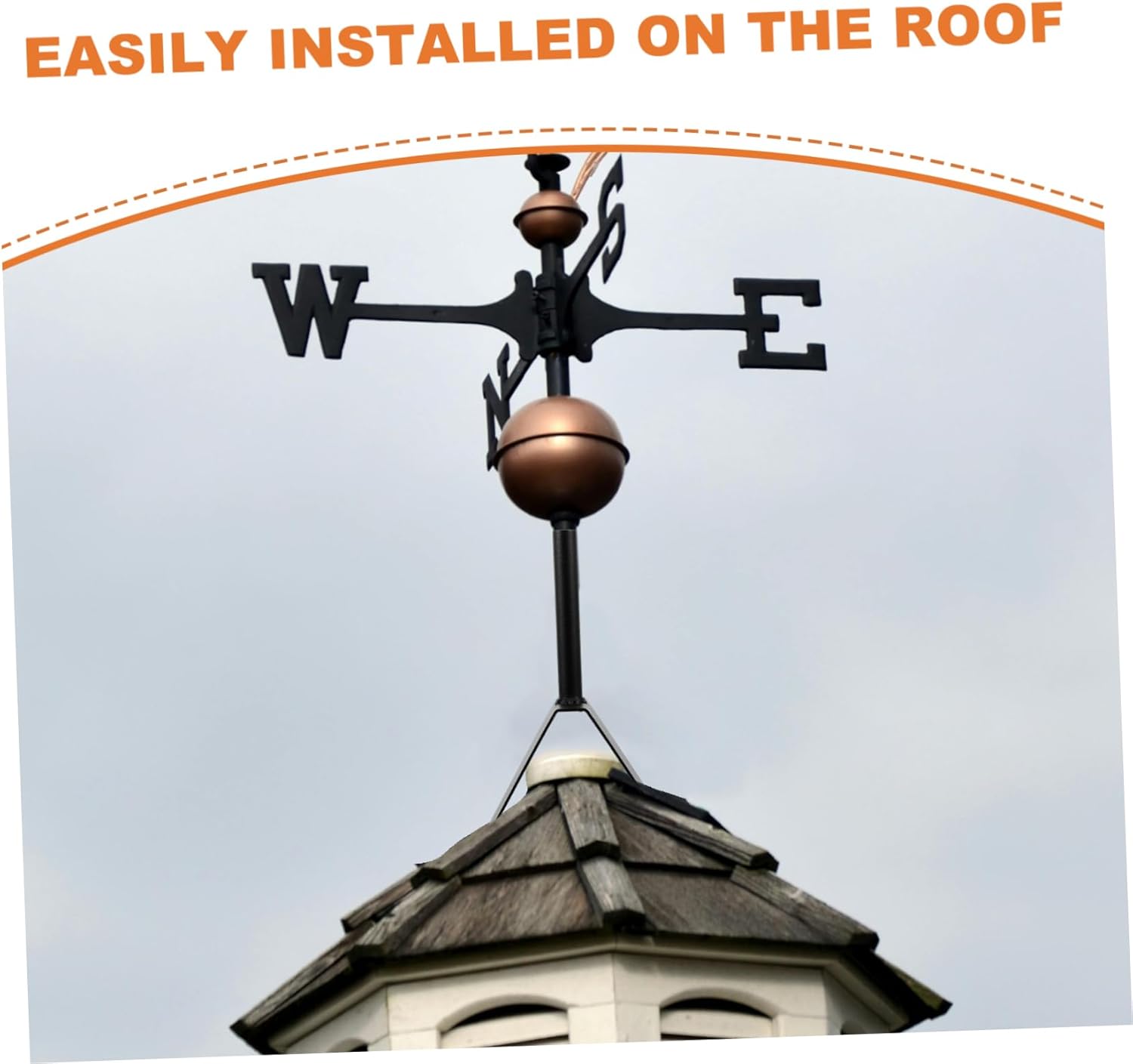 Mounting Plate Roof Mount Bracket Weather Vane Mount High-Strength Material Easy Install