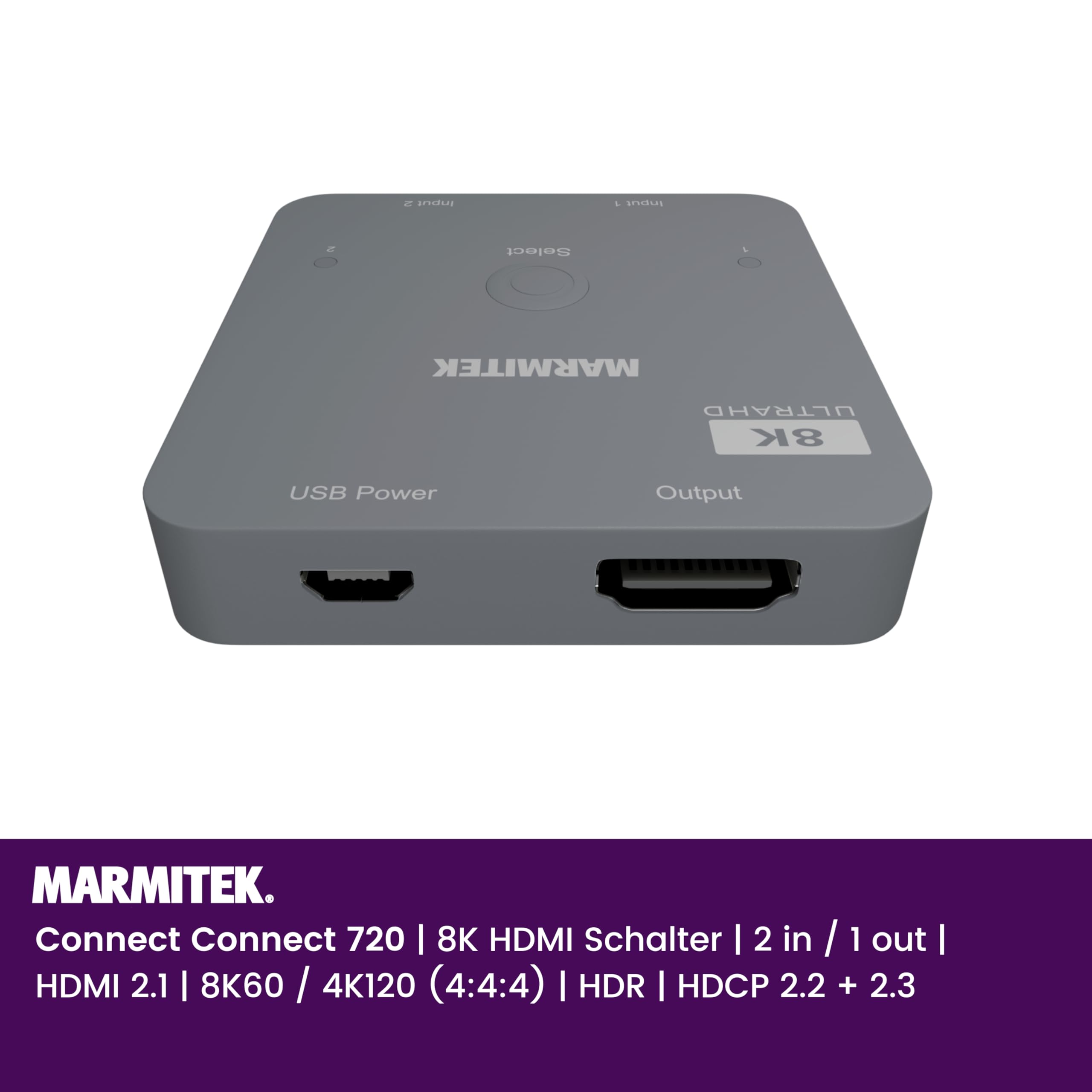 Marmitek Connect 740 - HDMI Switch 8K 60Hz - 4K 120Hz - HDMI 2.1 4 In 1 Uit Marmitek Connect 740 - HDMI Switch 8K 60Hz - 4K 120Hz - HDMI 2.1 4 In 1 Uit