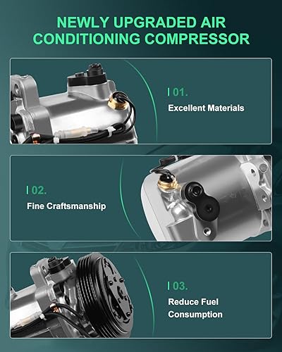 Miniatura 4 de SCITOO Compresor de CA para automóviles para 1995-1998 apto para Suzuki Esteem 1.6L